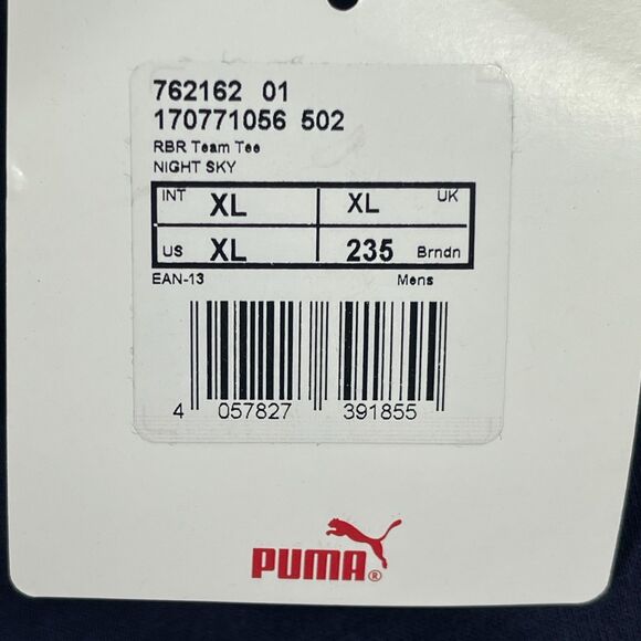 Puma Red Bull Racing Formula 1 Team T Shirt Mens XL Night Sky Mobil 1 Dry Cell - Picture 8 of 16